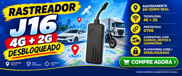 Rastreador J16 4G + 2G desbloqueado